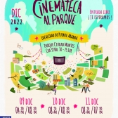 Pieza gráfica con texto de Cinemateca al Parque 