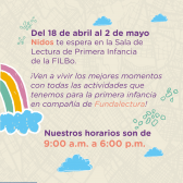Pieza de la FILBo 2023 invitando a las actividades de Nidos