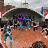 Intervención de artistas afrocolombianos