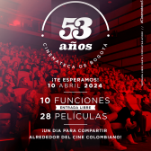 Pieza gráfica - 53 años Cinemateca de Bogotá