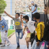 gripo de niños durante el primer encuentro del orimer ecosistema crea