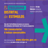 Desde el 19 de febrero puede conocer las convocatorias que el Idartes presenta con el PDE 2025, más de siete mil millones de pesos con convocatorias que superan las 400 propuestas. 