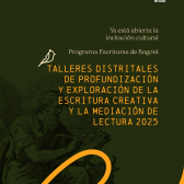 invitación con QR a Invitación Cultural : Talleres Distritales de Profundización en la Escritura Creativa y la Mediación de Lectura 2025