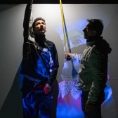 fotografía por Juanita González - montaje exposición nominada al XIII Premio Luis Caballero Anoche a la medianoche de Ricardo Muñoz Izquierdo