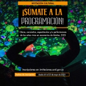 Pieza gráfica de lanzamiento del programa Súmate a la programación del 6 a 23 de mayo 