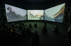 Inauguración videoinstalación Mojana - Ciclo Rosa 