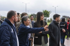 Alcaldesa junto a la secretaria de cultura y el director de Idartes en la visita al parque el Tunal