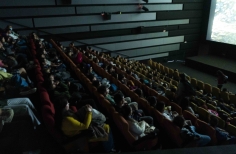 Proyección de las películas durante la celebración de los 52 años de la Cinemateca de Bogotá.