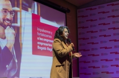 Charla sostenibilidad en el set por parte de la comisión fílmica de Bogotá en el BAM 2023