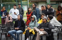 Toma artística por la paz
