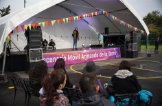 Toma artística por la paz