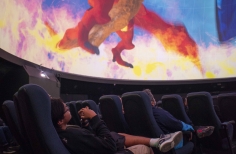 Franja de proyección fulldome - Materialidades Digitales