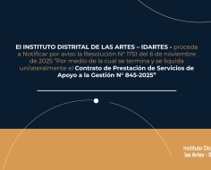  Notificación por aviso de la Resolución N° 1751 del 6 de noviembre de 2025