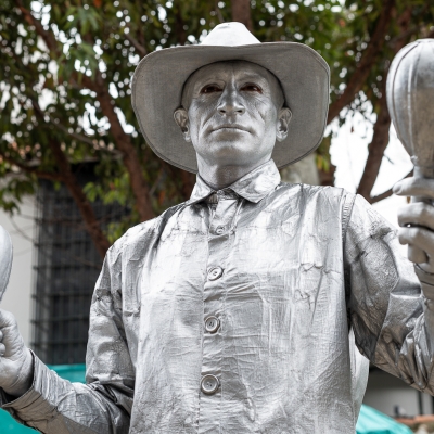 Artistas en el espacio publico.