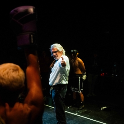 Artistxs en su presentación para la Toma Rosa 2025