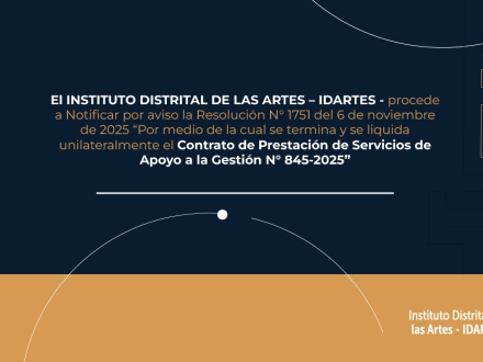  Notificación por aviso de la Resolución N° 1751 del 6 de noviembre de 2025