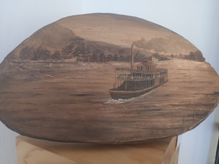 Imagen de barco a vapor en el río Magdalena
