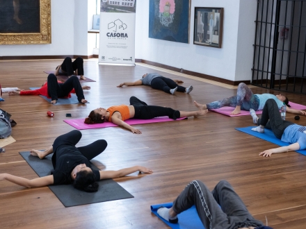 Sesión de yoga