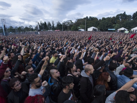 Publico disfrutando de Rock al Parque 
