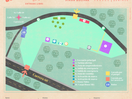 Mapa Colombia al Parque 