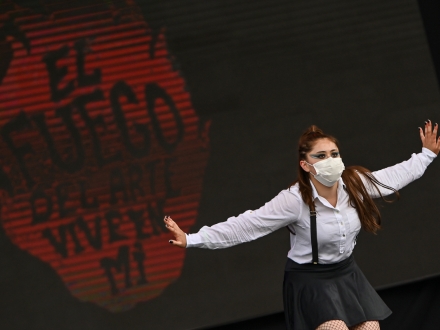 Artista en escena