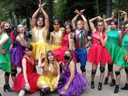 Comunidad LGBTI que trabaja los talleres con sectores sociales