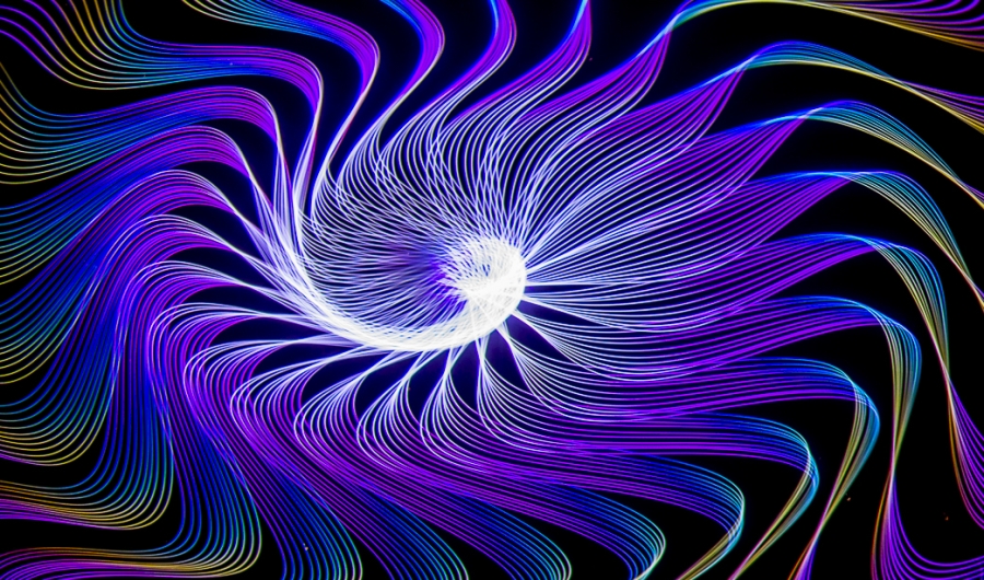 Imagen de ondas en blanco morado y verde