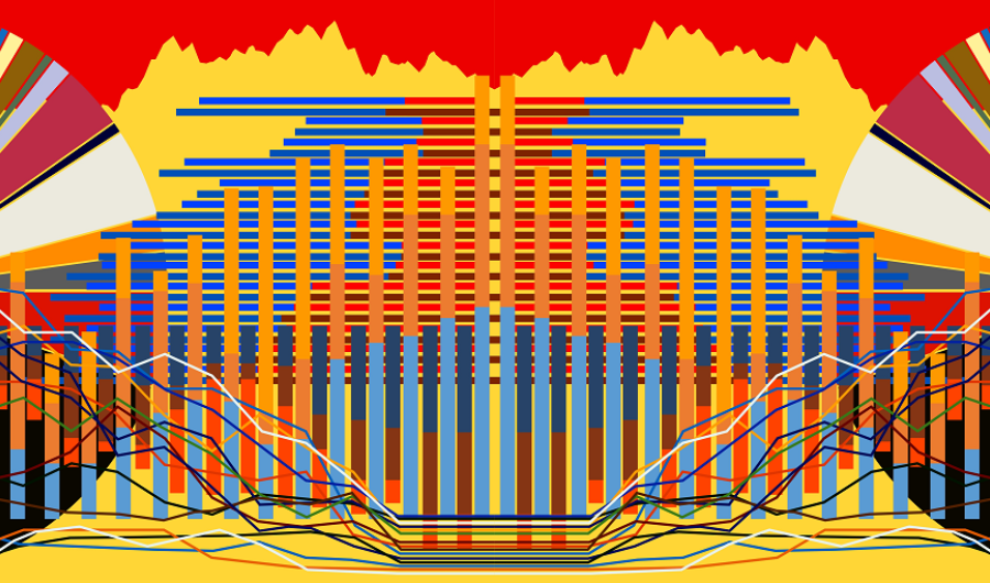 Imagen de colores y cuadrículas