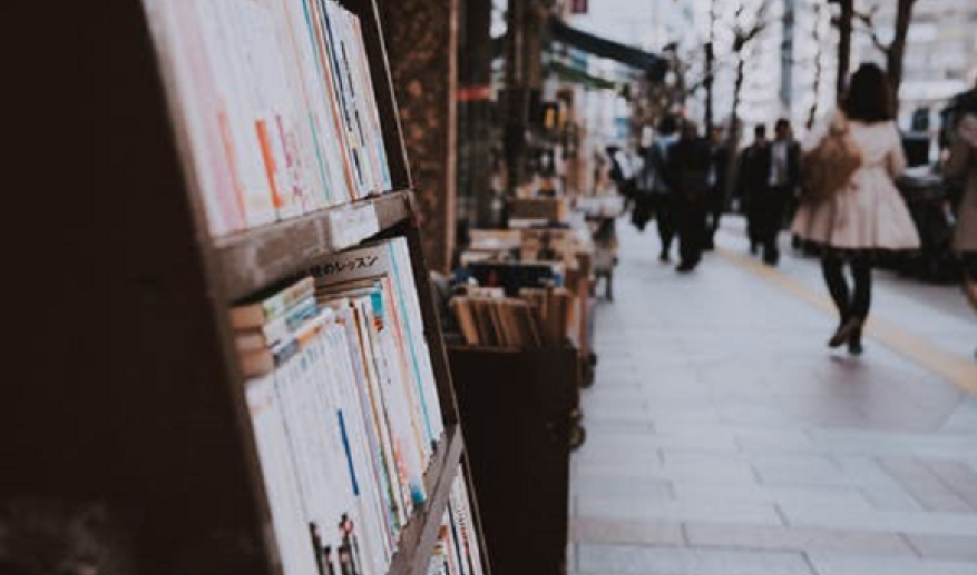Libros en estantería