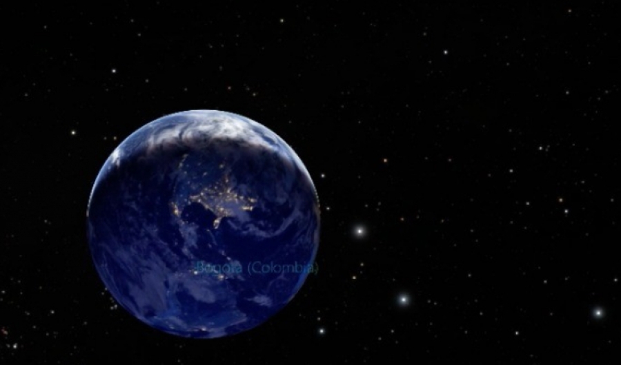 Imagen del planeta tierra - Misión Quynza - Planetario