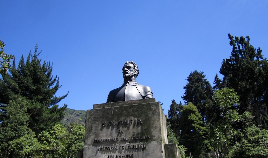 Monumento Francisco de Orellana en el Parque Nacional