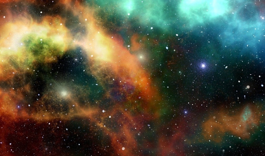 Fotografía intervenida a colores del universo.
