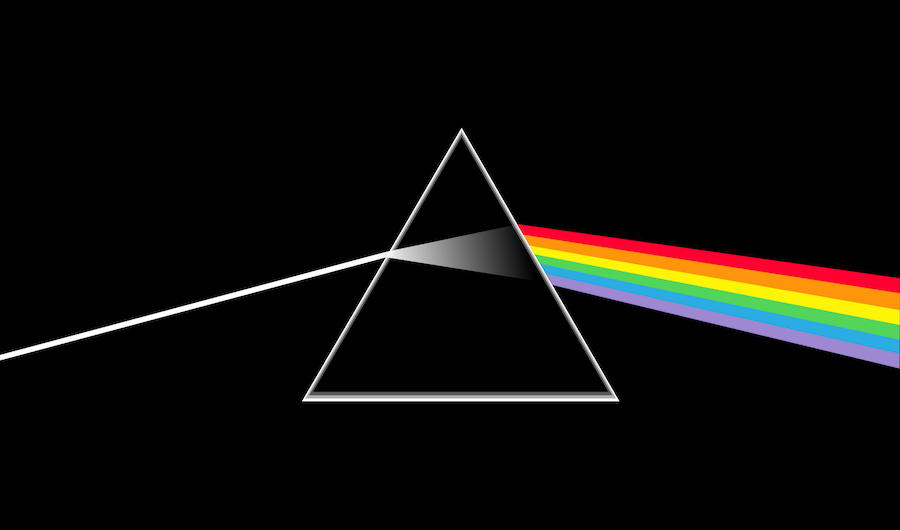Portada álbum Dark Side of the Moon de Pink Floyd.