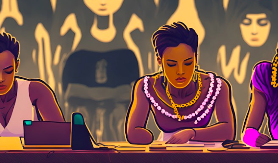 Imágenes de mujeres afro hechas en inteligencia artificial 