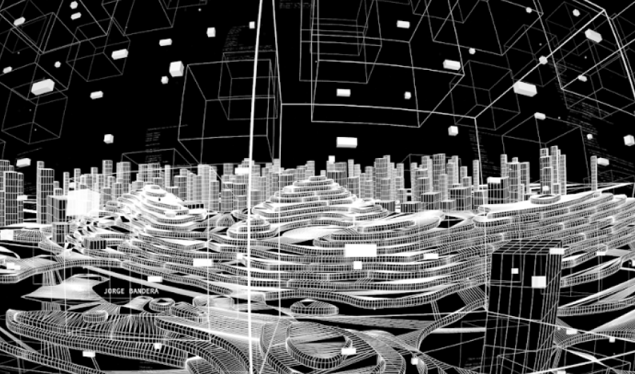 Gráficas hechas con realidad aumentado en blanco y negro