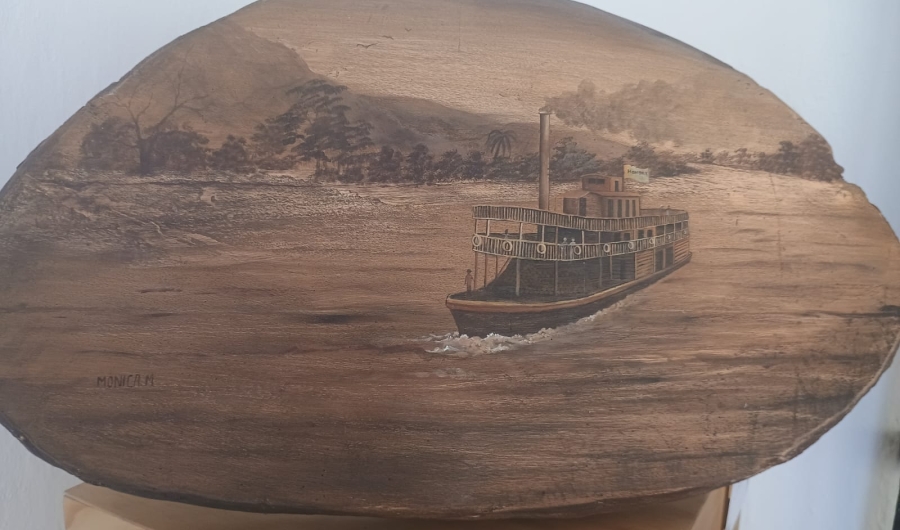 Imagen de barco a vapor en el río Magdalena
