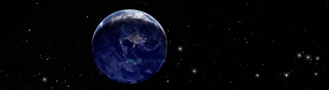 Imagen del planeta tierra - Misión Quynza - Planetario
