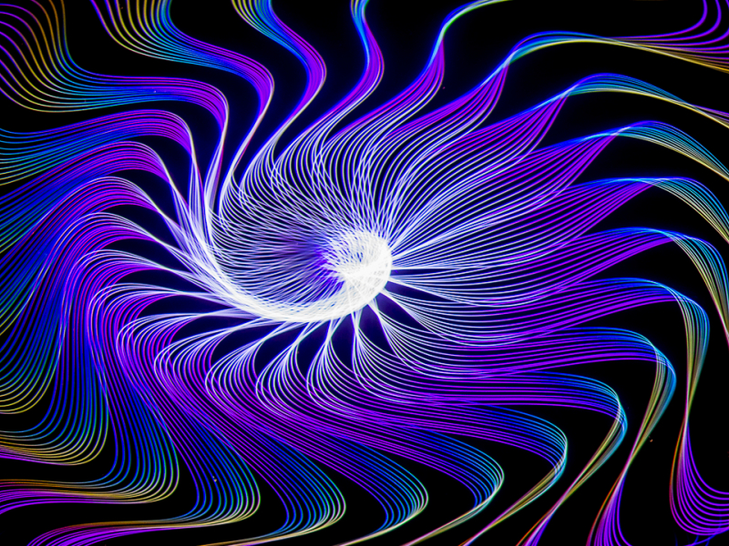 Imagen de ondas en blanco morado y verde