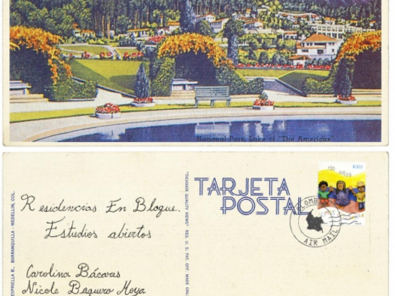 Invitación postal Estudios en Bloque