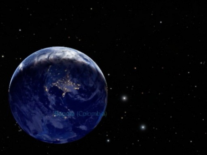 Imagen del planeta tierra - Misión Quynza - Planetario