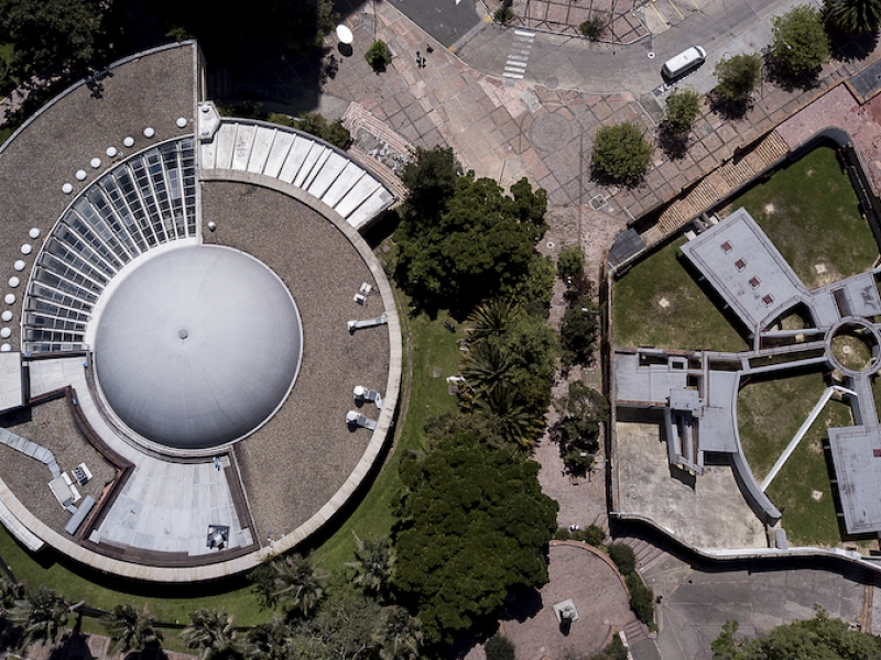 Imagen desde arriba del Planetario de Bogotá