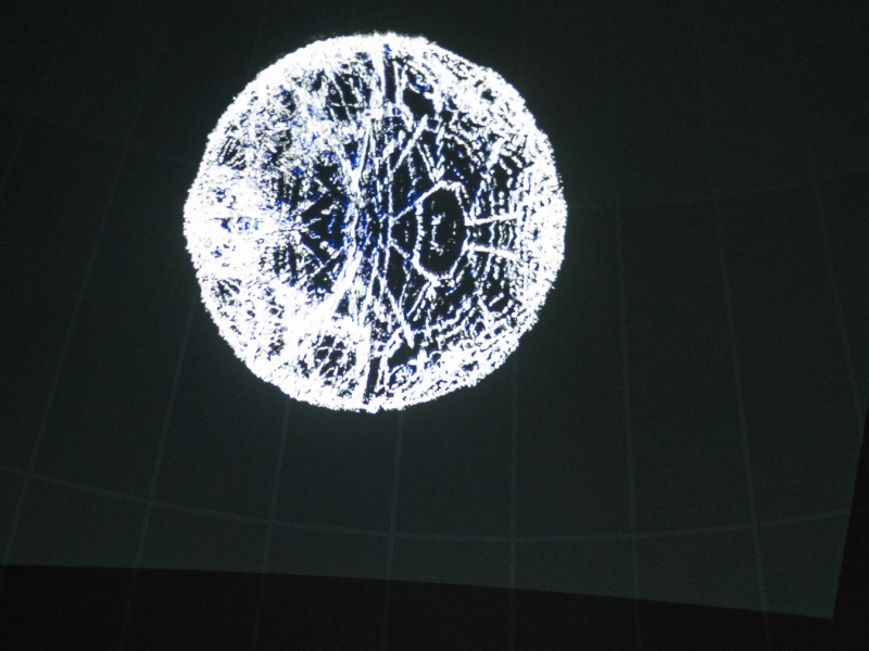 Proyección en el domo del Planetario de Bogotá. 