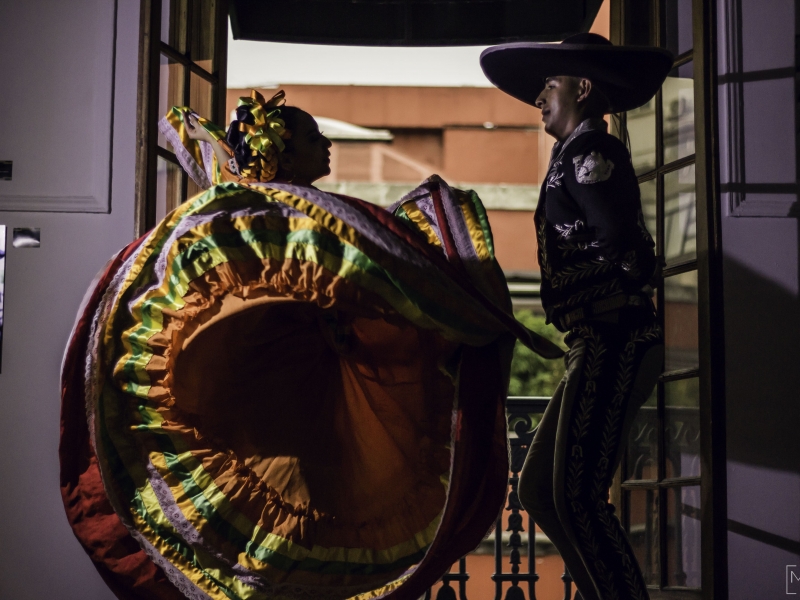 Bailarines mexicanos durante danza