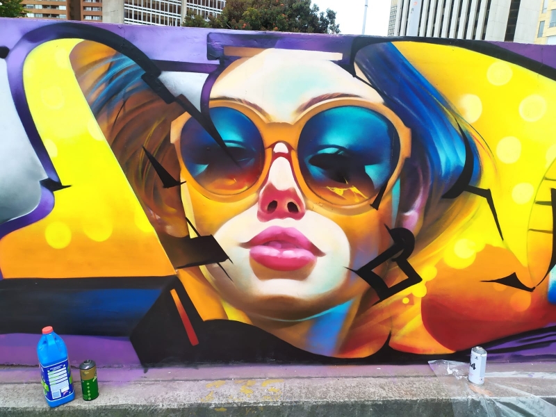 Mural de la primera maratón de arte urbano de la Calle 26