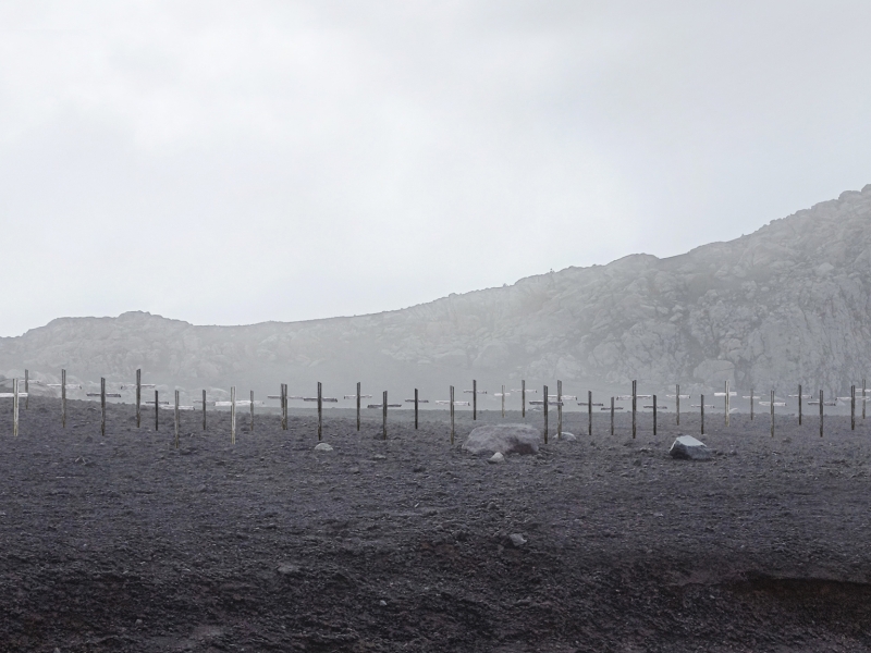 El cementerio de Armero tras la tragedia