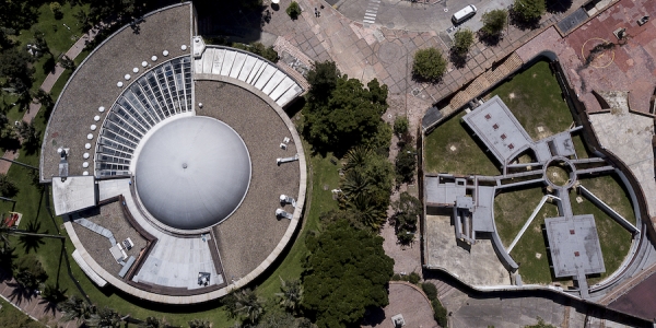 Imagen desde arriba del Planetario de Bogotá