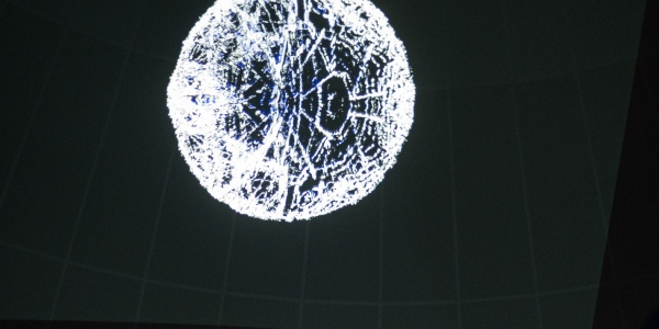 Proyección en el domo del Planetario de Bogotá. 