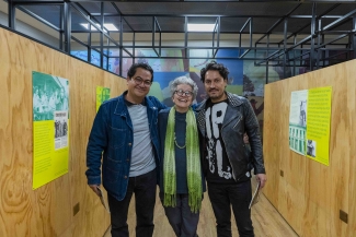 Rosario Caicedo, Jorge Navas y Yamid Galindo en Andrés Caicedo: Morir y dejar obra.