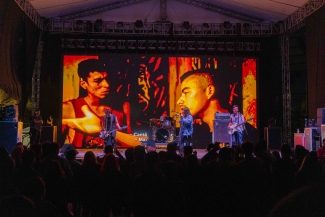 Presentación banda de fósforos mojados en Cinemateca al parque Puente Aranda.