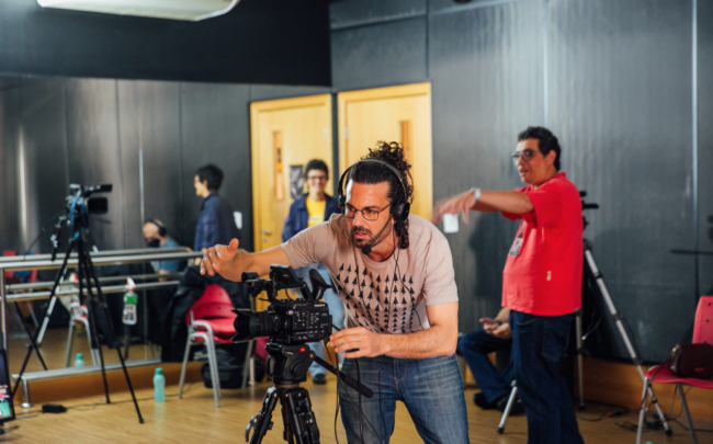 Imágenes de taller de creación coreo-cinema